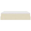 vidaXL ottomani voodi madratsiga, kreemjas, 140x200 cm, kangas