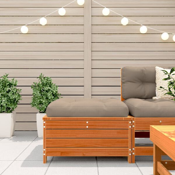 vidaXL aia jalapink, vahapruun, 62 x 63,5 x 32 cm, männipuit