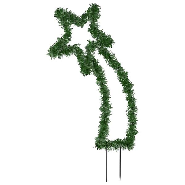 vidaXL jõulukaunistus meteoor koos vaiadega, 115 LEDi, 89 cm