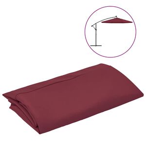 vidaXL asenduskangas aia p&auml;ikesevarjule, bordoopunane, 300 cm