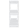 vidaXL raamaturiiul/ruumijagaja, valge, 80x30x87 cm
