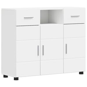 vidaXL Puidust kapp sahtliga Valge 88,5 x 30,5 x 73 cm Tehispuit