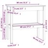 vidaXL konsoollaud, valge, 80x40x75 cm, m&auml;nnipuit