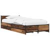 vidaXL Peatsiga voodiraam sahtliga Vana puit 80 x 200 cm Tehispuit