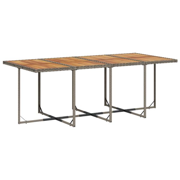 vidaXL 13-osaline aia s&ouml;&ouml;gim&ouml;&ouml;bli komplekt patjadega, hall, pol&uuml;rotang