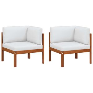 vidaXL aianurgadiivanid 2 tk patjadega, puit, akaatsia ja k&ouml;is