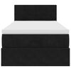 vidaXL Ottomani voodiraam madratsiga, must, 90x200cm, samet