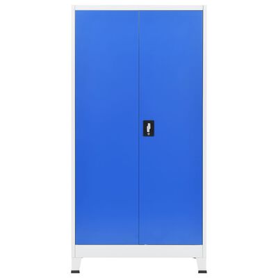 vidaXL kontorikapp, metall, 90 x 40 x 180 cm, hall ja sinine