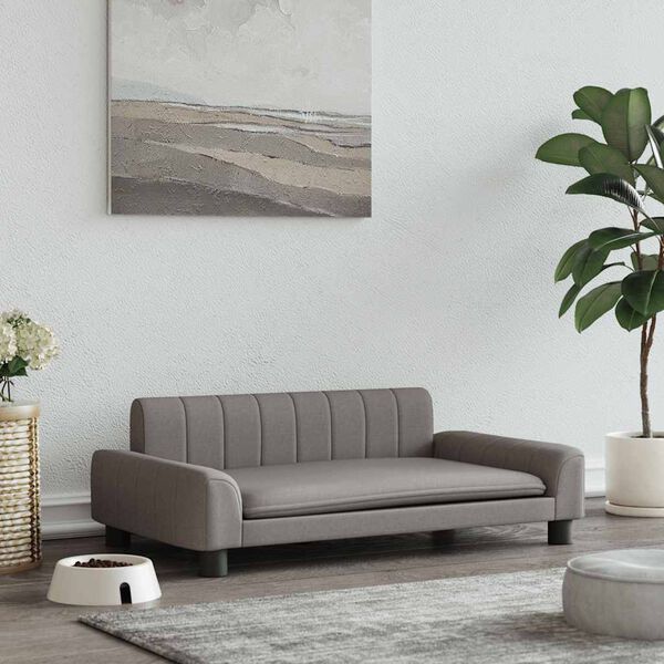 vidaXL koeravoodi, pruunikashall, 90 x 53 x 30 cm, kangas