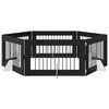 vidaXL Koerav&auml;rav koos aluspuudega 6 pcs Must tamm 100 x 60 cm