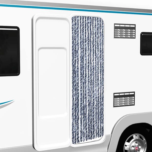 vidaXL putukakardin sinine ja valge, 56 x 200 cm, &scaron;enill