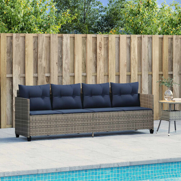 vidaXL p&auml;evitustool padjaga, hall, pol&uuml;rotang