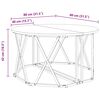 vidaXL Kohvilaud Vana puit 80 x 80 x 42 cm Töödeldud puit ja teras