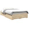 vidaXL Voodi raam sahtliga ladustamisega Pruun 120 x 200 cm Tehispuit