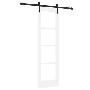vidaXL Libisev uks ORKDAL Valge 61 x 198,5 cm Soe m&auml;nnipuit ja klaas