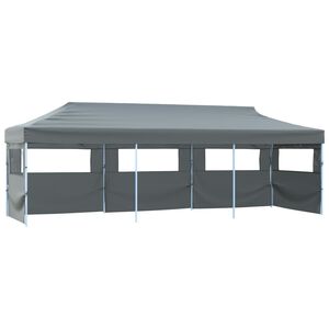 vidaXL kokkupandav pop-up peotelk 5 külgseinaga 870x291x315 cm antratsiithall