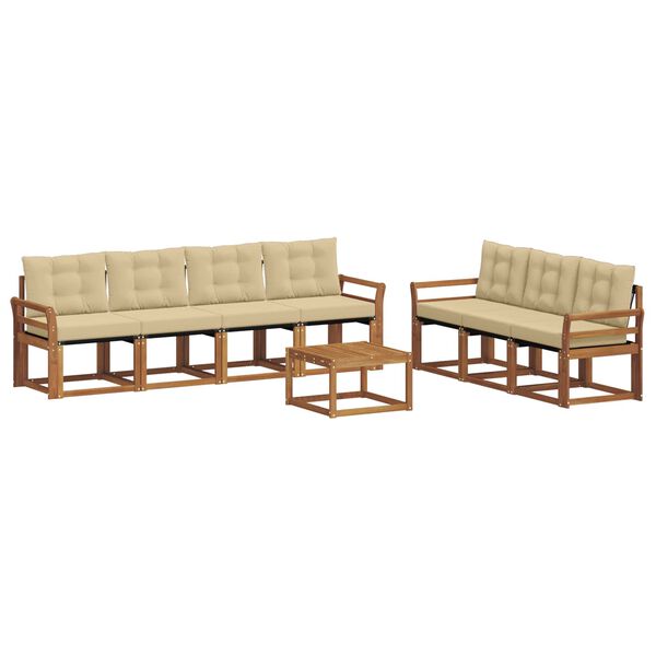 vidaXL V&auml;li diivanikomplekt padjaga 8 pcs Looduslik ja beež