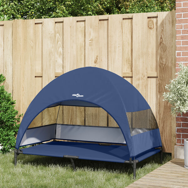 vidaXL &Uuml;les t&otilde;stetud koera voodi Tumesinine 127 x 81 x 108 cm