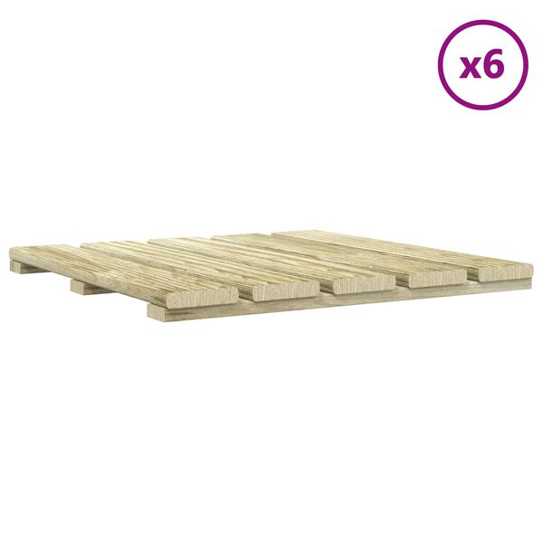 vidaXL Terrassiplaat 6 pcs Roheline 50 x 50 cm