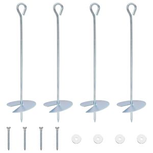 vidaXL Muldade ankurdus 4 pcs H&otilde;bedane &Oslash;10 x 40 cm