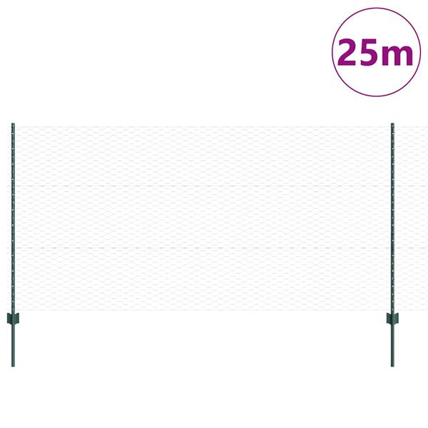 vidaXL Aed koos postiga Roheline 1,2 x 25 m Teras