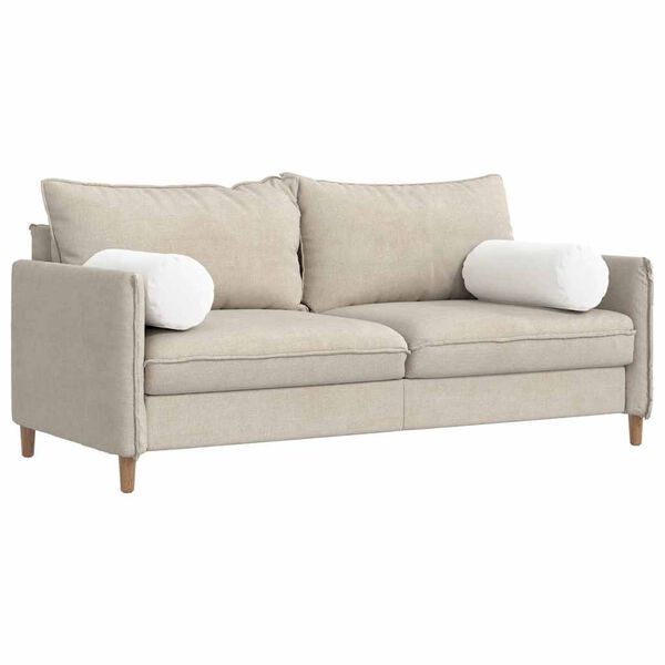 vidaXL Padjad 2 pcs Valge Ø 25 x 70 cm kangas