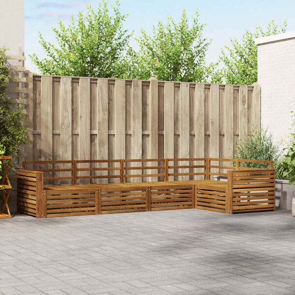 vidaXL V&auml;li diivanikomplekt 5 pcs Neutraalne Tugev akatsiapuu