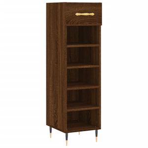 vidaXL jalatsikapp, pruun tamm, 30 x 35 x 105 cm, tehispuit