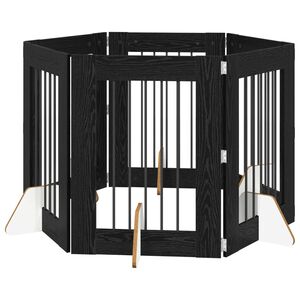 vidaXL Koerav&auml;rav koos aluspuudega 6 pcs Must tamm 60 x 80 cm