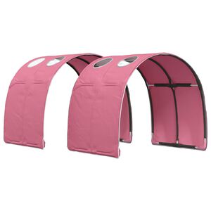 vidaXL Voodi Tunnel 2 pcs Roosa 211 x 67.5 x 2 cm Pol&uuml;ester