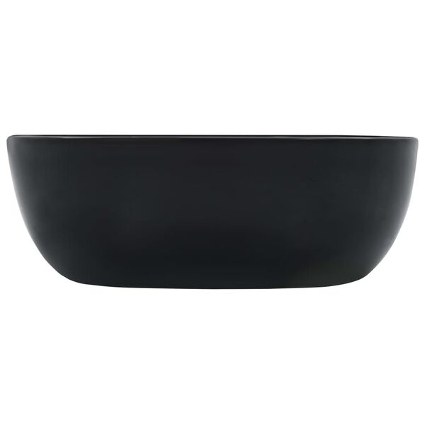 vidaXL valamu, 42,5 x 42,5 x 14,5, keraamiline, must