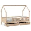 vidaXL lastevoodi raam sahtlitega, ilma madratsita, 90x190 cm, m&auml;nd