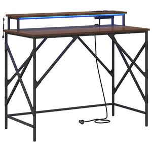 vidaXL Laud Pruun tamme 100 x 50 x 86,5 cm Tehispuit