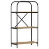 vidaXL Raamatukapp 3 tasandit 60 x 30 x 109 cm Tehispuit K&auml;sit&ouml;&ouml;puu