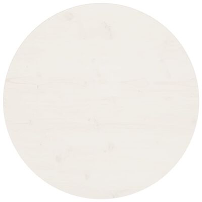 vidaXL lauaplaat, valge Ø70x2,5 cm, männipuit