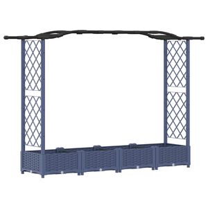 vidaXL T&otilde;stetud Padi Kase ja Katusega Hall 207 x 40 x 123 cm PP