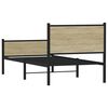 vidaXL metallist voodiraam ilma madratsita Sonoma tamm 75x190 cm