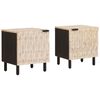 vidaXL &Ouml;&ouml;lambi kapp 2 tk Valge 40 x 33 x 46 cm Tugev mango puu