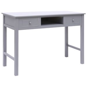 vidaXL kirjutuslaud, hall, 110 x 45 x 76 cm, puit