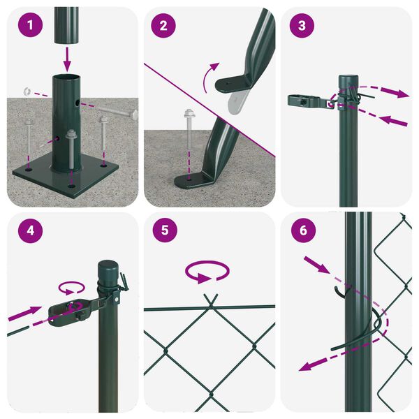vidaXL Aiapost Roheline 10 x 1,4 m (40 x 40 mm mesh) Terased ja PVC