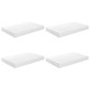 vidaXL seinariiulid, 4 tk, k&otilde;rgl&auml;ikega, valge, 40 x 23,5 x 3,8 cm MDF