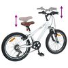 vidaXL Kids Mountain Bike 20 Tolli 6-Speed 5-8 aastastele Valge