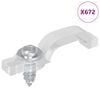 vidaXL LED riba klambrid 23,8 mm 12 tk L&auml;bipaistev Plast ja raud