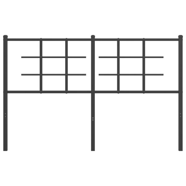 vidaXL metallist vahetatav voodipeats, must, 140 cm