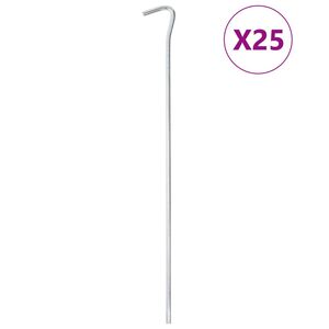 vidaXL telgivaiad 25 tk, 30 cm &Oslash;5 mm, tsingitud teras