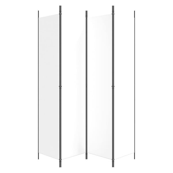 vidaXL 4 paneeliga ruumijagaja, valge, 200x220 cm, kangas