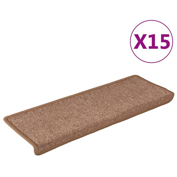 vidaXL trepimatid 15 tk 65 x 21 x 4 cm pruunid ristk&uuml;likukujulised servad