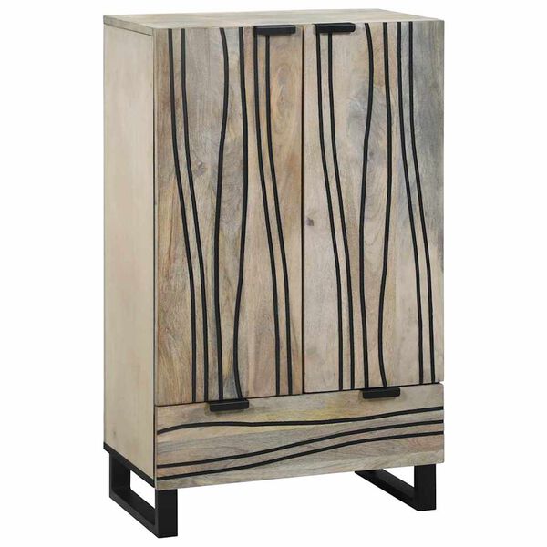 vidaXL Meedia ladustamise kapid ja riiulid sahtliga Valge ja must