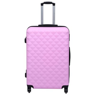 vidaXL kõvakattega kohver 3 tk roosa ABS