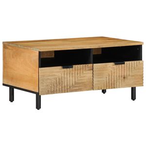 vidaXL Diivanilaud Pruun 80x54x40 cm T&auml;ispuidust Mango